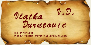 Vlatka Durutović vizit kartica
